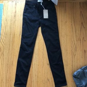 NEW Madewell Black 9” HighRise Sateen Skinny jeans
